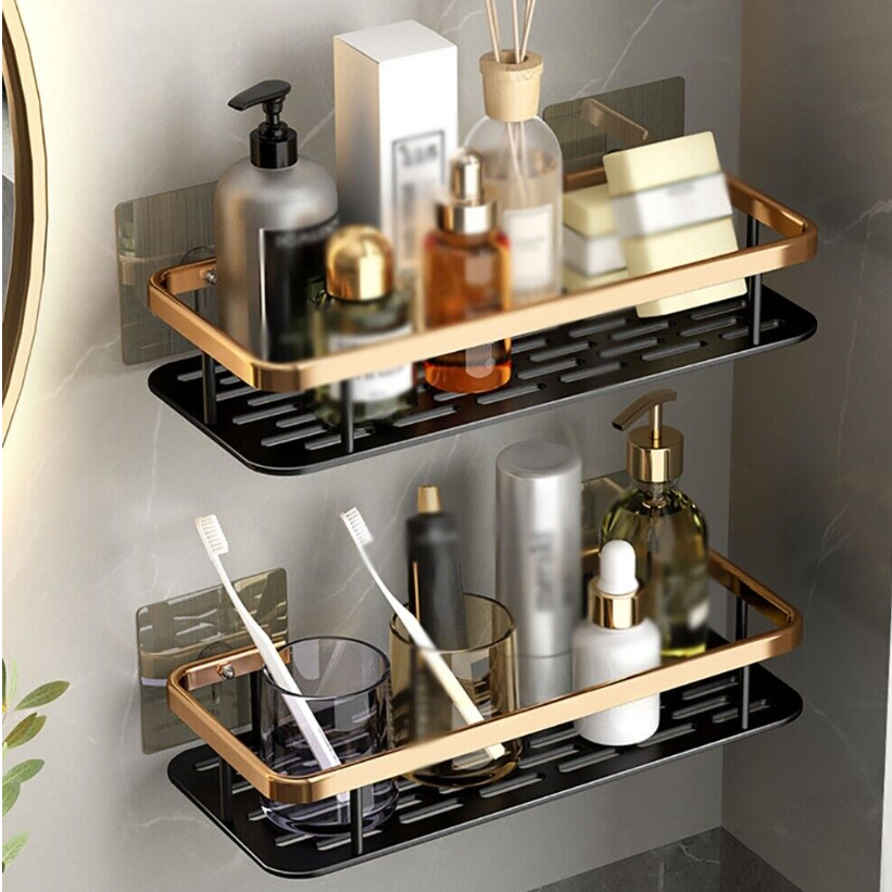 Shower Shampoo Storage Shelf Rack Organizer Holder Wall Mounted Kitchen Bathroom